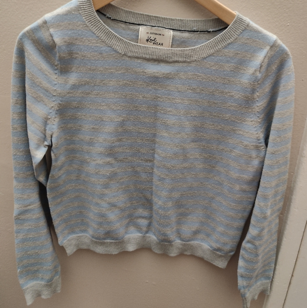 Cotton On Long Sleeve Blue Tee